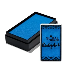 Global Colours farba do twarzy i ciała prostokątna 20g UV Neon Blue