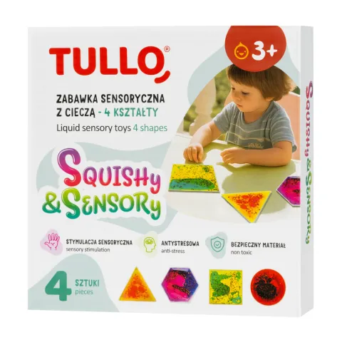 Gniotki sensoryczne z cieczą squishy 4 kształty Tullo
