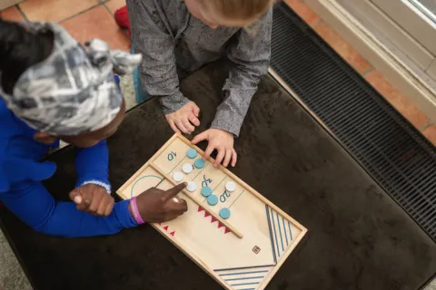 Gra Drewniana Zręcznościowa Fliper Hokej XL 2w1 BS Toys