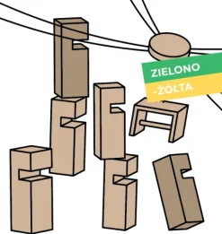 Gra integracyjna Wieża współpracy podwójna START zielono żółta