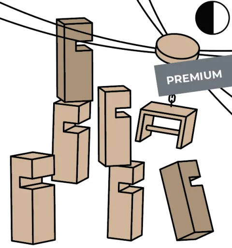 Gra integracyjna Wieża współpracy pojedyncza START PREMIUM biało czarna