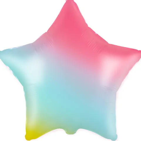 Gwiazdka kolorowa gradient balon foliowy 18''