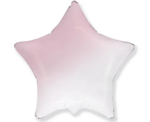 Gwiazdka ombre jasnoróżowy balon foliowy 18''