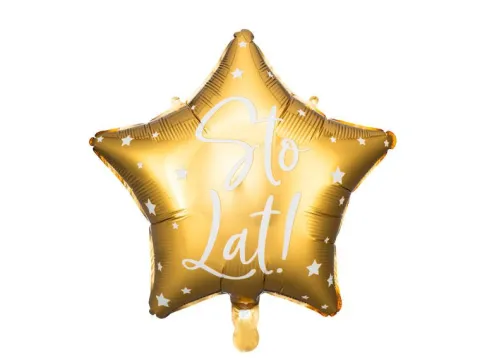 Gwiazdka Sto lat balon foliowy 40 cm różne kolory