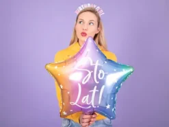 Gwiazdka Sto lat balon foliowy 40 cm różne kolory
