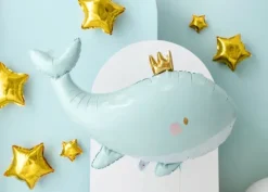Gwiazdka złota balon foliowy na powietrze 25 cm zestaw 25 szt.