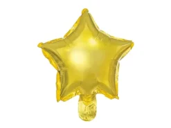 Gwiazdka złota balon foliowy na powietrze 25 cm zestaw 25 szt.