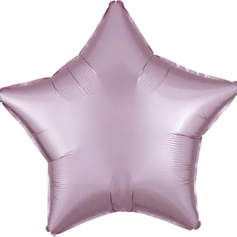 Gwiazdka satynowa balon foliowy 19 cali/ 48 cm różowy pastelowy