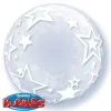 Gwiazdki kula transparentny Bubble Deco balon Qualatex 24 cale