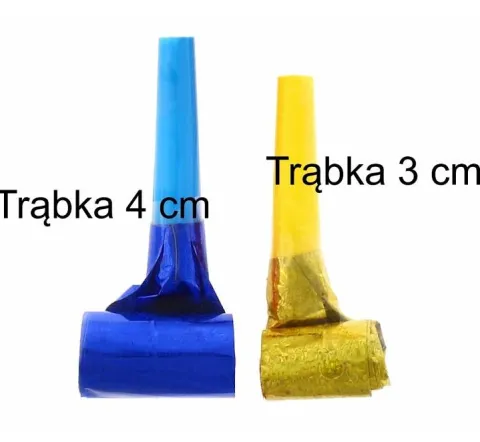 Gwizdki trąbki rozwijane holograficzne - 100 szt