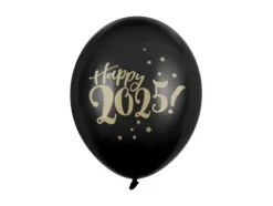 Happy 2025 balony gumowe Sylwester 12 cali 1 szt.