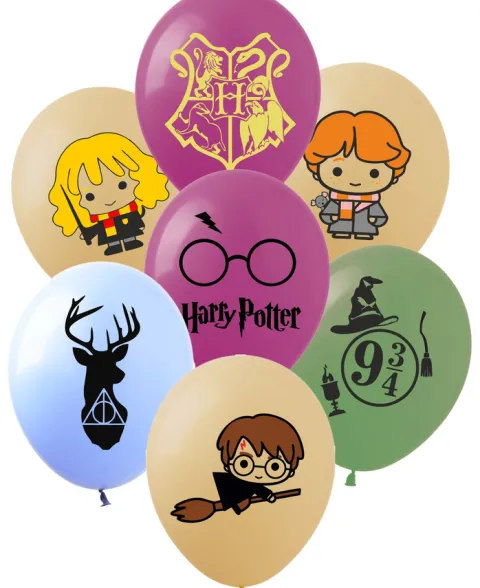 Harry Potter balony gumowe z nadrukiem 7 szt. mix