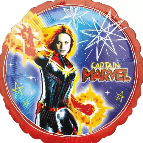 Kapitan MARVEL Avengers okrągły balon foliowy 18 cali