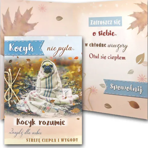 Kartka okolicznościowa Kocyk Nie Pyta Kocyk Rozumie