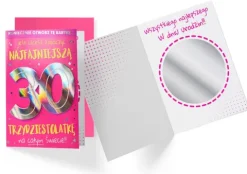 Kartka okolicznościowa urodzinowa dla 30-latki lusterko