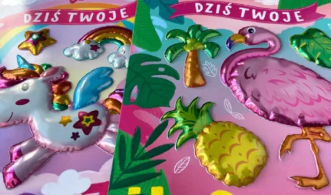 Kartka okolicznościowa Urodzinowa XXL "Dziś Twoje Urodziny niech będą magiczne i wyjątkowe" jednorożec