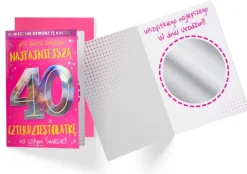Kartka okolicznościowa urodzinowa dla 40-latki lusterko
