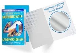 Kartka okolicznościowa urodzinowa dla 40-latka lusterko