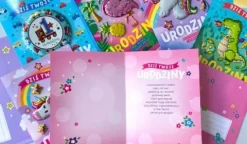 Kartka okolicznościowa Urodzinowa XXL "Dziś Twoje Urodziny patrz przez życie przez różowe okulary" flaming