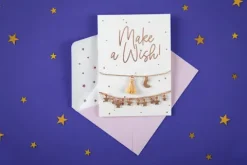 Kartka okolicznościowa z bransoletkami Make a wish!