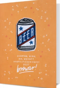 Kartka okolicznościowa z naszywką BEER PIWO