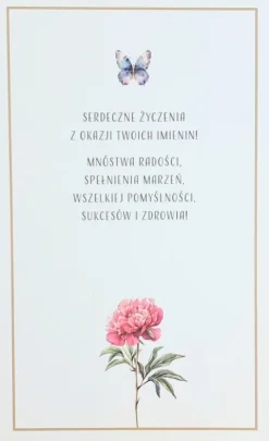 Kartka okolicznościowa Najlepsze życzenia IMIENINY w kwiaty