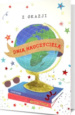 Kartka okolicznościowa podziękowania DLA NAUCZYCIELA globus