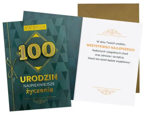 Kartka okolicznościowa 100 urodziny dla Niego