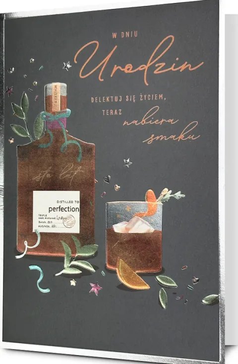 Kartka okolicznościowa urodzinowa Whiskey