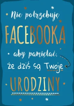 Kartka urodzinowa karnet FACEBOOK