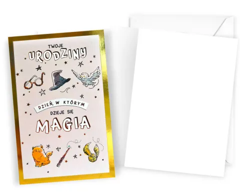 Kartka urodzinowa karnet Harry Potter Magia