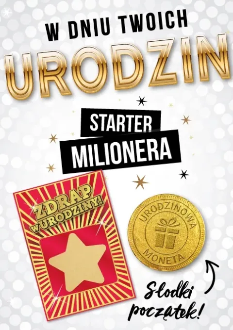 Kartka urodzinowa Starter Milionera