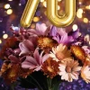 Kartka urodzinowa 70- ste urodziny trójwymiarowa 3D 1 szt.
