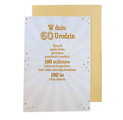 Kartka urodzinowa 60 To Wcale nie tak dużo!
