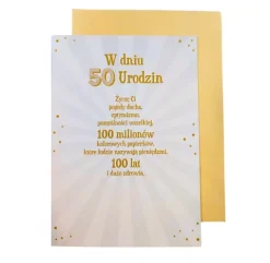Kartka urodzinowa 50 To Wcale nie tak dużo!