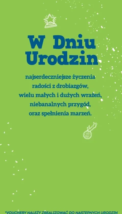 Kartka urodzinowa Urodzinowe Vouchery dla NIEGO