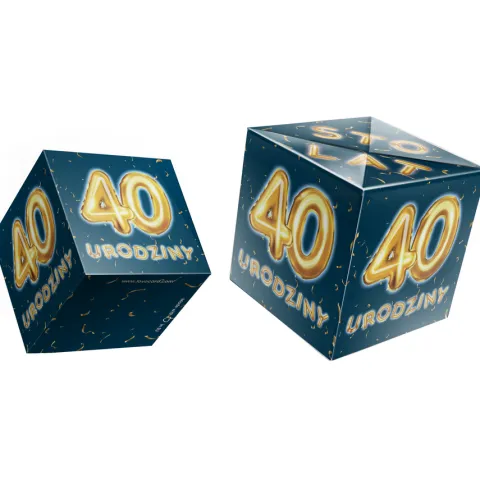 Kartka urodzinowa wybuchająca konfetti - 40 urodziny