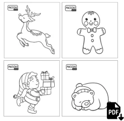 Karty obrazkowe MIKOŁAJ 20 szt. do wydruku PDF