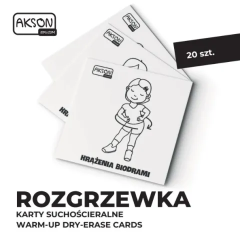 Karty suchościeralne obrazkowe ROZGRZEWKA 20 szt.