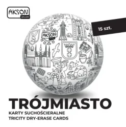 Karty suchościeralne TRÓJMIASTO zestaw 15 szt.