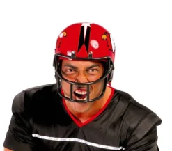 Kask futbolisty futbol amerykański Rugby czerwony