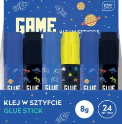 Klej w sztyfcie Game Over mix wzorów 1 szt.