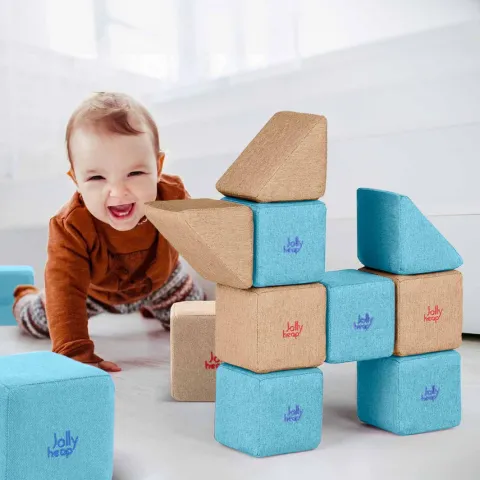KLOCKI MAGNETYCZNE JollyHeap 12 szt. Montessori PIXI baby (kolory do wyboru)