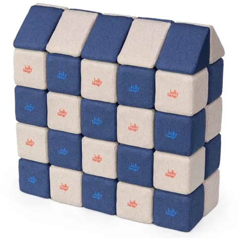 KLOCKI MAGNETYCZNE JollyHeap 50 szt. Montessori medium (kolory do wyboru)
