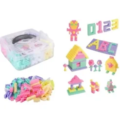 Klocki przestrzenne BOX 580 el. pastelowe