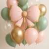 Kokarda różowa balon foliowy 92cm