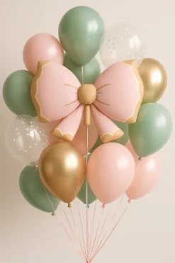 Kokarda różowa balon foliowy 92cm