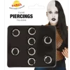 Kolczyki kółeczka Zestaw 8 szt. punk goth