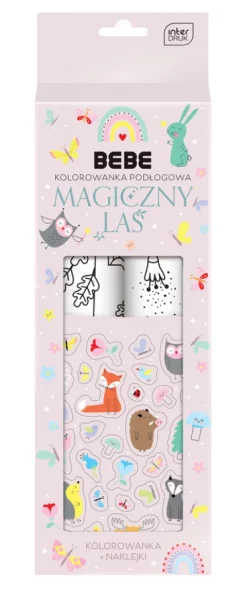 Kolorowanka z naklejkami 2szt. Magiczny Las 86x29cm