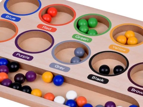 Kolorowe kulki Montessori Sorter nauka kolorów